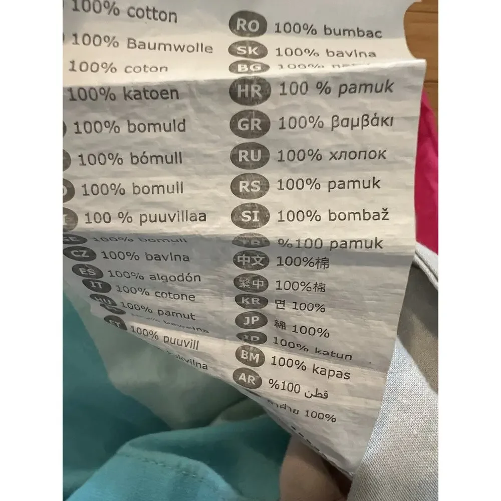 Ikea BRUNKRISSLA Oversized Queen Duvet Cover Cotton Checked Color Block